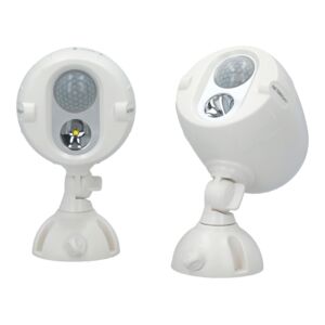 Mr. Beam 2-Piece 200-Lumens Wireless Motion Sensing Spot Light Set White MBN342